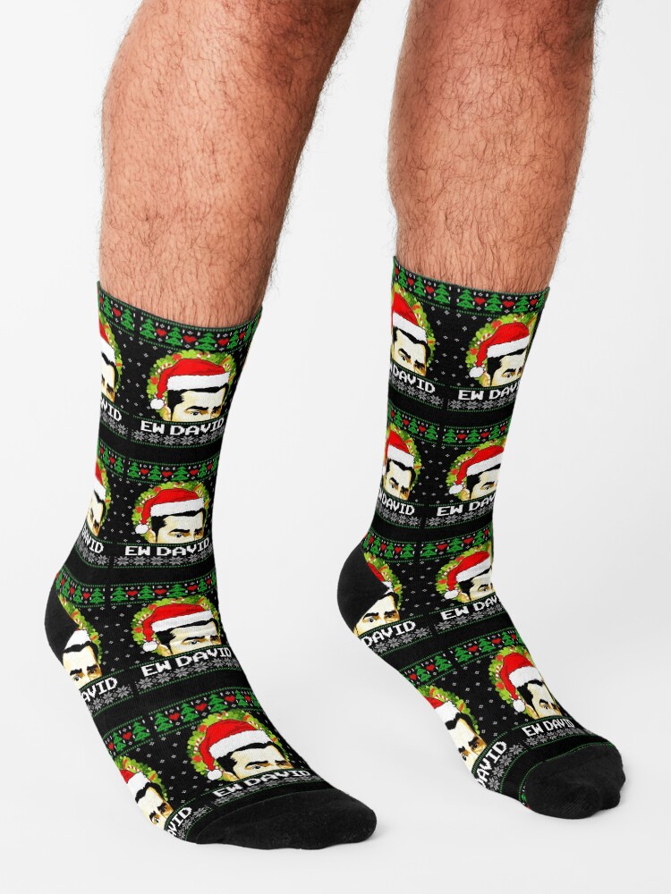 Alternate view of Ew David Christmas Schitts Creek Fan Ugly Christmas Gifts For Fans, Gifts For Men and Women, Gift Thanksgiving, Christmas Day Socks
