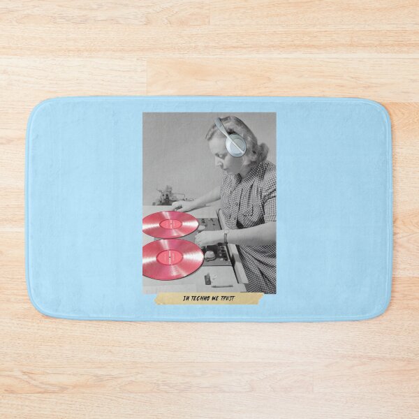 Item preview, In Techno We Trust 90s Rave Music Funny Vintage Photography Blue designed and sold by Sunny Collections.