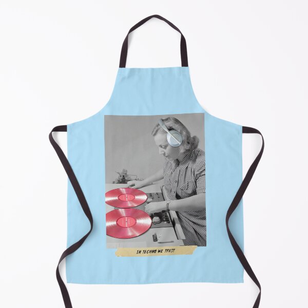 Item preview, In Techno We Trust 90s Rave Music Funny Vintage Photography Blue designed and sold by Sunny Collections.