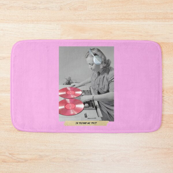 Item preview, In Techno We Trust 90s Rave Music Funny Vintage Photography Pink designed and sold by Sunny Collections.