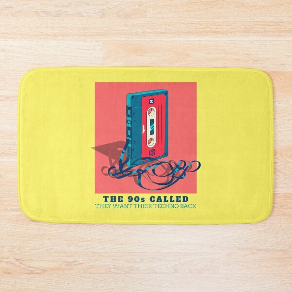 Item preview, In Techno We Trust Cassette Tape 90s Rave Music Pink Yellow designed and sold by Sunny Collections.