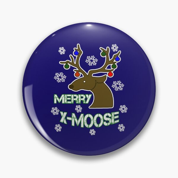 Item preview, Merry X-Moose Reindeer Christmas designed and sold by SharpThreadZ.