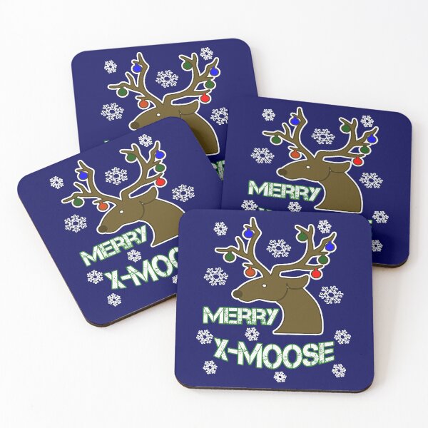 Item preview, Merry X-Moose Reindeer Christmas designed and sold by SharpThreadZ.