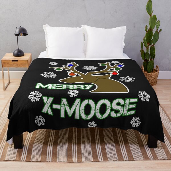 Item preview, Merry X-Moose Reindeer Christmas designed and sold by SharpThreadZ.