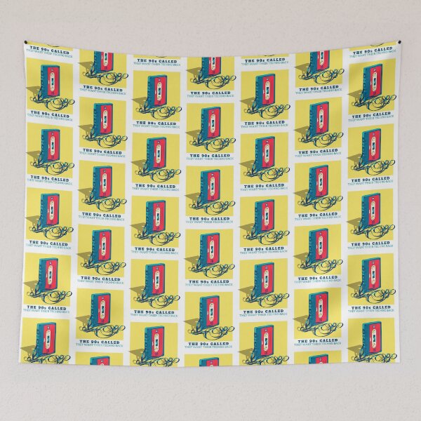 Item preview, In Techno We Trust Cassette Tape 90s Rave Music Yellow White designed and sold by Sunny Collections.