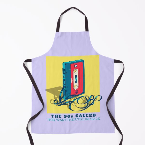 Item preview, In Techno We Trust Cassette Tape 90s Rave Music Yellow Lilac designed and sold by Sunny Collections.