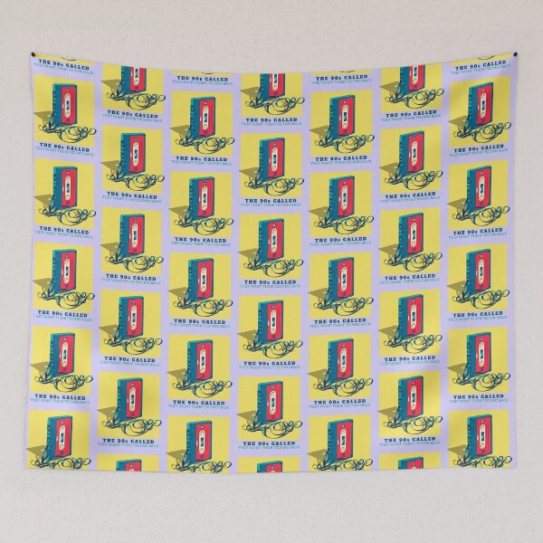 Item preview, In Techno We Trust Cassette Tape 90s Rave Music Yellow Lilac designed and sold by Sunny Collections.