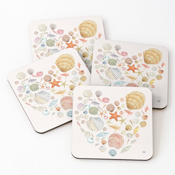 Item preview, Seashells Heart - Premium quality illustration designed and sold by NPrintsDesign.
