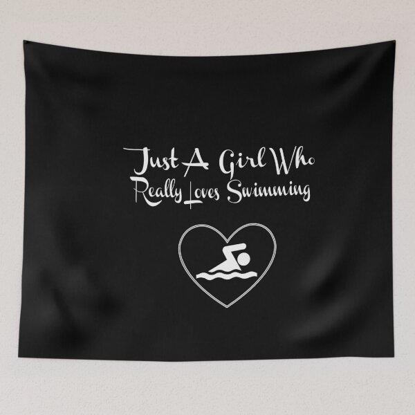 Item preview, GIRL WHO LOVES SWIMMING designed and sold by PRINTED ..