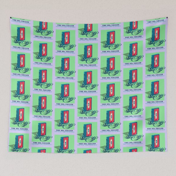 Item preview, In Techno We Trust Cassette Tape 90s Rave Music Green Lilac designed and sold by Sunny Collections.