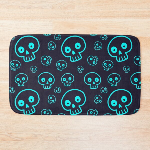 Item preview, Rattling Skulls Neon Blue designed and sold by dotico.