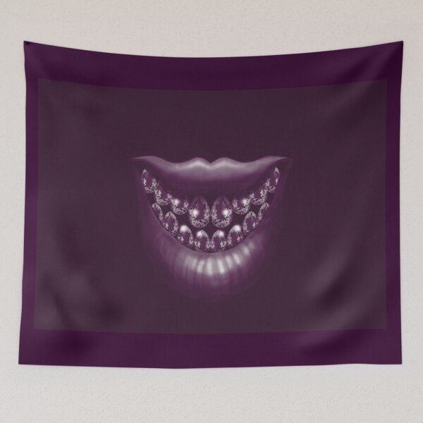 Item preview, The Grin glitters on a fitted facemask or t-shirt designed and sold by marina63.