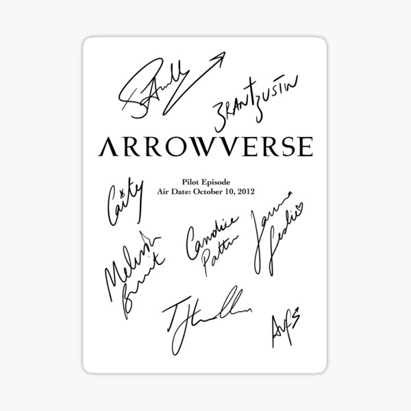 Arrowverse Script Design Sticker