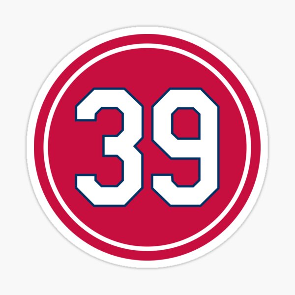 Kevin Kiermaier #39 Jersey Number Sticker for Sale by StickBall