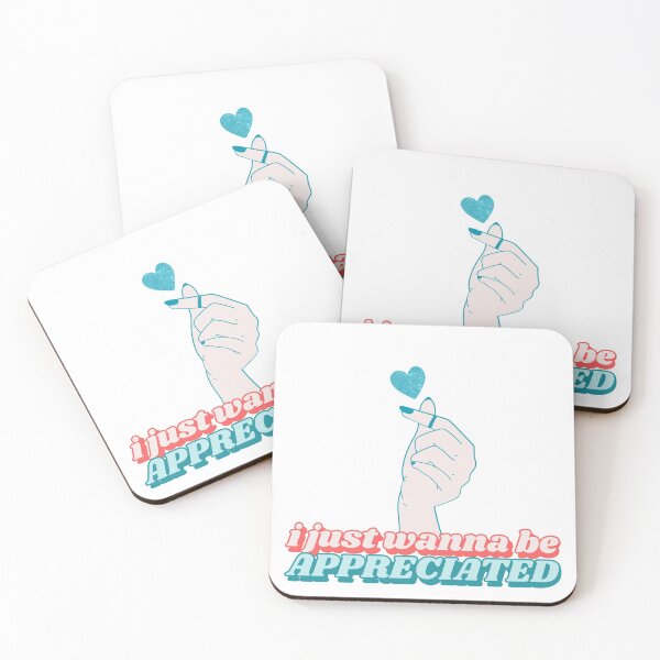 Item preview, I Just Wanna Be Appreciated Cute K-Pop Finger Heart Pastel designed and sold by Sunny Collections.
