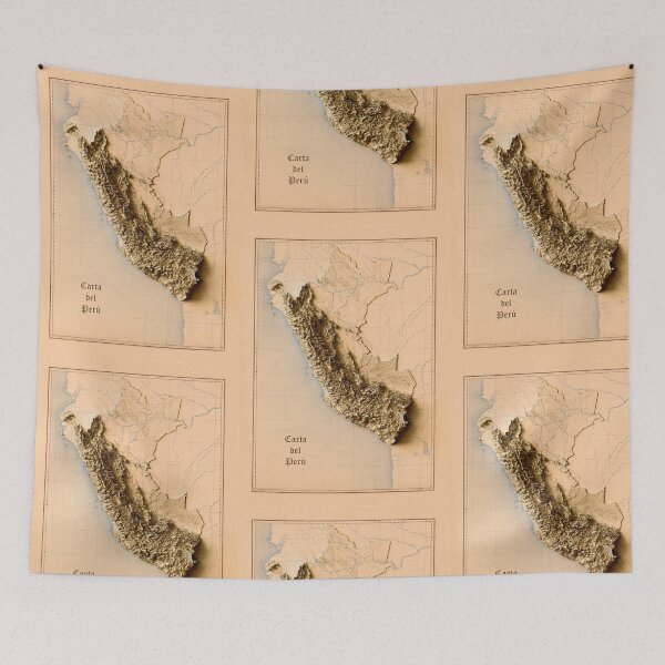 Item preview, Peru Relief Map 3D digitally-rendered designed and sold by ThinkAboutMaps.