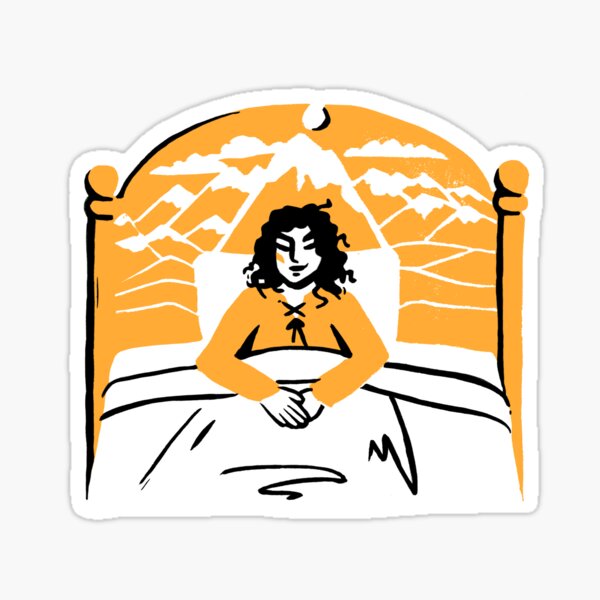 The Thief in Bed Sticker