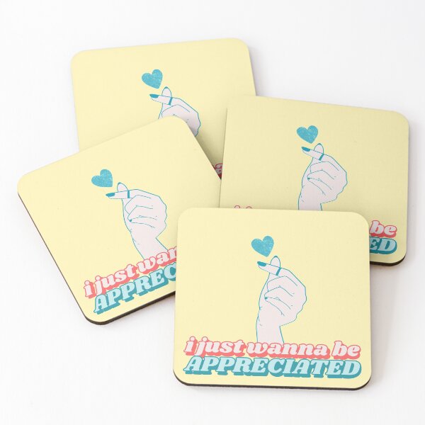 Item preview, I Just Wanna Be Appreciated Cute K-Pop Finger Heart Pastel Yellow designed and sold by Sunny Collections.