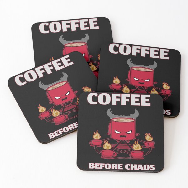 Item preview, Coffee Before Chaos Red designed and sold by Coder-T.