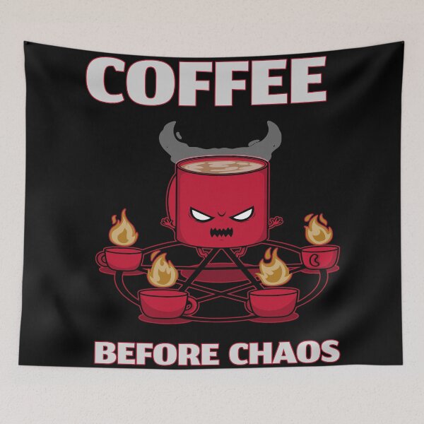 Item preview, Coffee Before Chaos Red designed and sold by Coder-T.