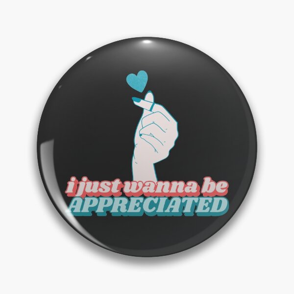 Item preview, I Just Wanna Be Appreciated Cute K-Pop Finger Heart Pastel Black designed and sold by Sunny Collections.
