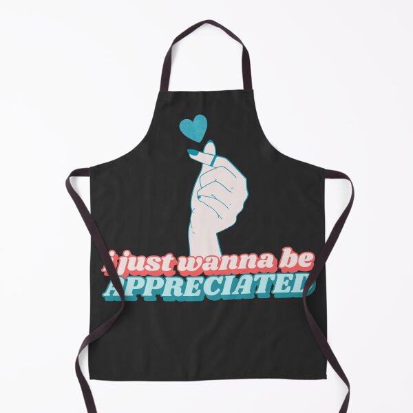 Item preview, I Just Wanna Be Appreciated Cute K-Pop Finger Heart Pastel Black designed and sold by Sunny Collections.