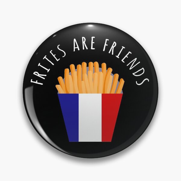 Aperçu de l'œuvre FRITES ARE FRIENDS French Fries Citation française mignonne créée et vendue par a-little-ink.