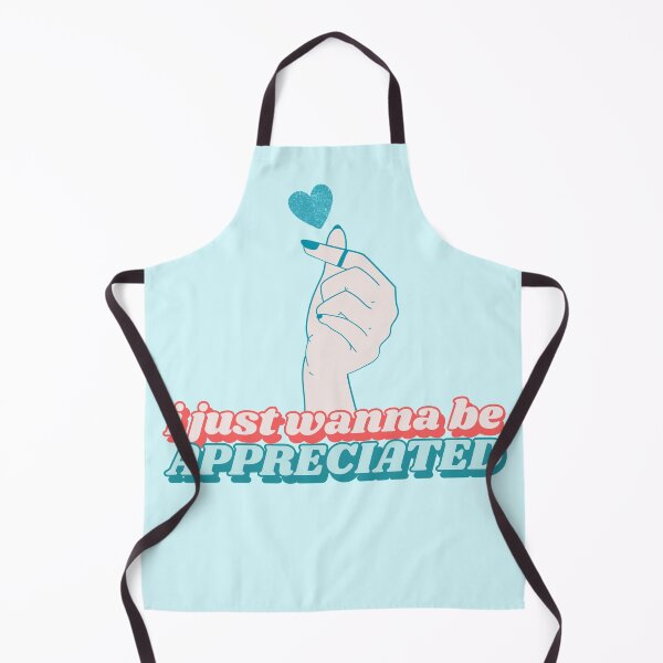 Item preview, I Just Wanna Be Appreciated Cute K-Pop Finger Heart Pastel Blue designed and sold by Sunny Collections.