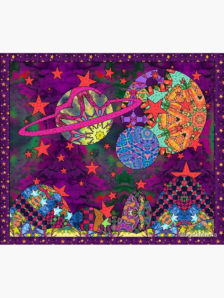 Thumbnail 3 of 3, Sticker, Psychedelic Skies designed and sold by MagickMama.