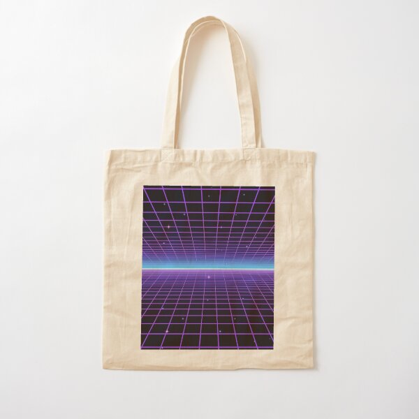 Canvas Tote Bag Abstract Holographic 80s 90s Colorful in Pastel Neon Color Durable Reusable Shopping Shoulder Grocery Bag