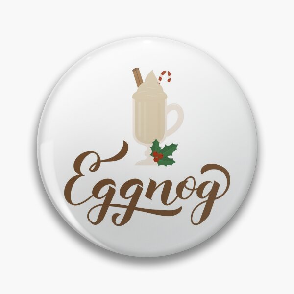 Item preview, Eggnog calligraphy lettering and glass of Christmas drink	 designed and sold by LaBelezoka.