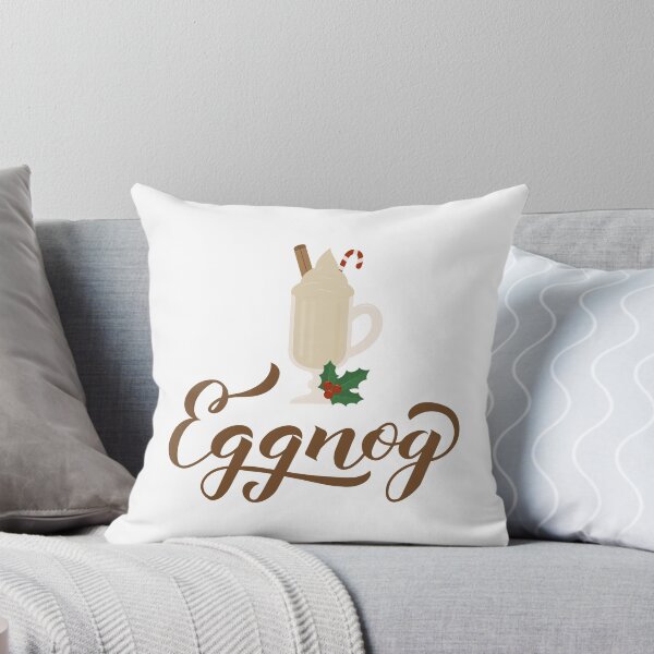 Item preview, Eggnog calligraphy lettering and glass of Christmas drink	 designed and sold by LaBelezoka.