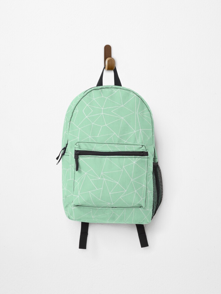 Thumbnail 1 of 3, Backpack, Abstract Collide Mint Green designed and sold by ProjectM.