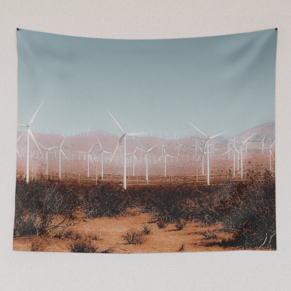 Item preview, Wind turbine in the desert and mountain view at Kern County California USA designed and sold by Mrvell.