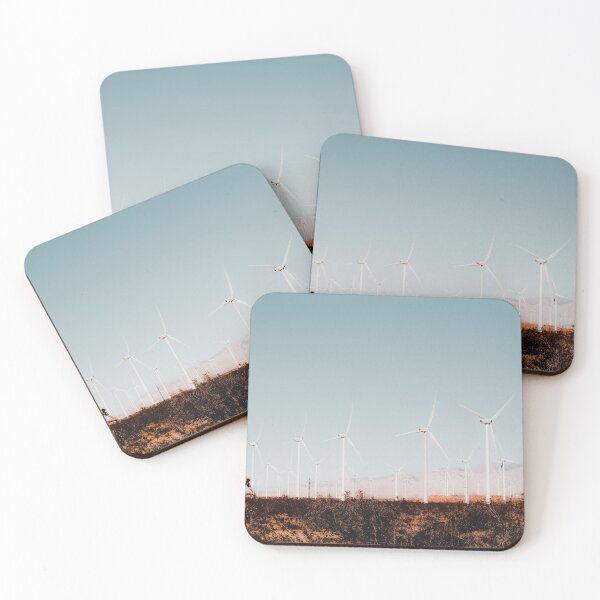 Item preview, Wind turbine in the desert with summer blue sky at Kern County California USA designed and sold by Mrvell.