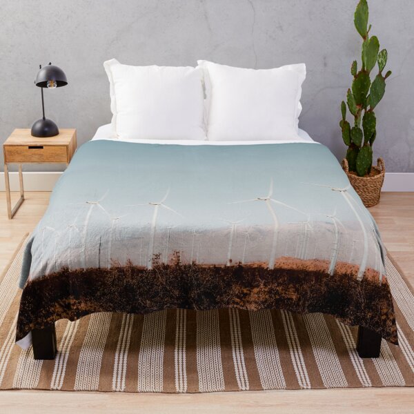 Item preview, Wind turbine in the desert with summer blue sky at Kern County California USA designed and sold by Mrvell.