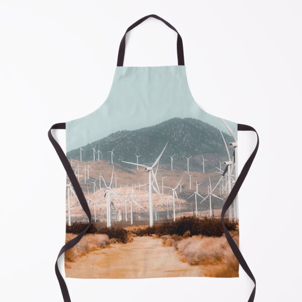 Item preview, Wind turbine in the desert with mountain background at Kern County California USA designed and sold by Mrvell.