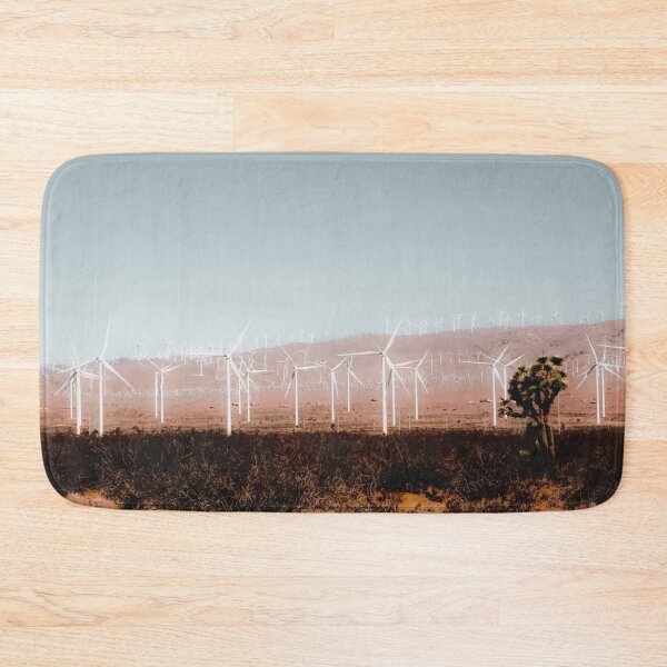 Item preview, Wind turbine in the desert with blue sky at Kern County California USA designed and sold by Mrvell.
