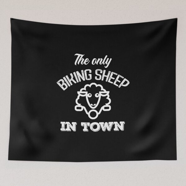 Item preview, The Only Biking Sheep in Town designed and sold by Avgeek21.