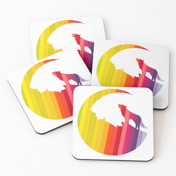 Item preview, Colorful Wolf Moon Art designed and sold by zeliche mohammed.