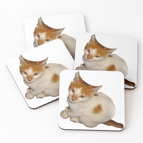 Item preview, Cat - cute kitten - white and ginger kitty designed and sold by Artonmytee.