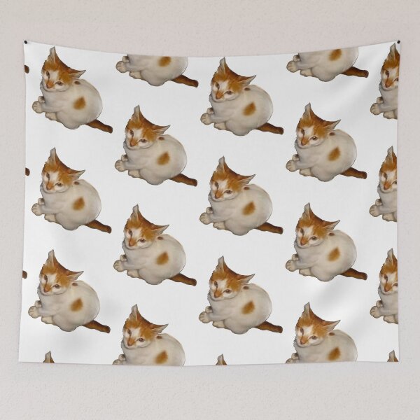 Item preview, Cat - cute kitten - white and ginger kitty designed and sold by Artonmytee.