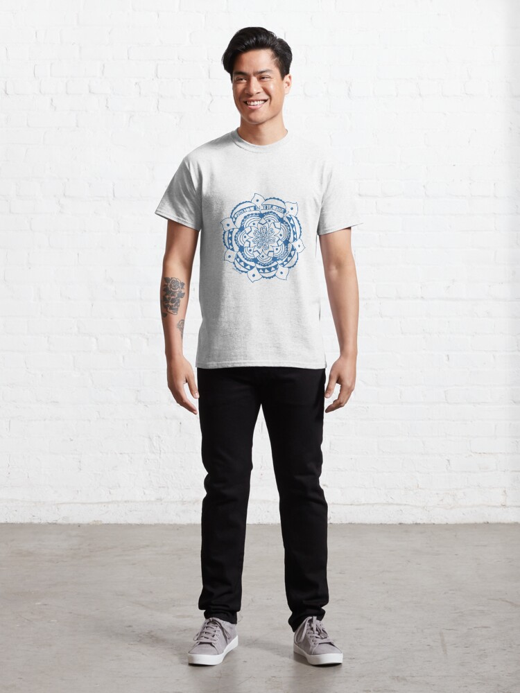 What's On Your Mind Blue/White Kolam | Classic T-Shirt