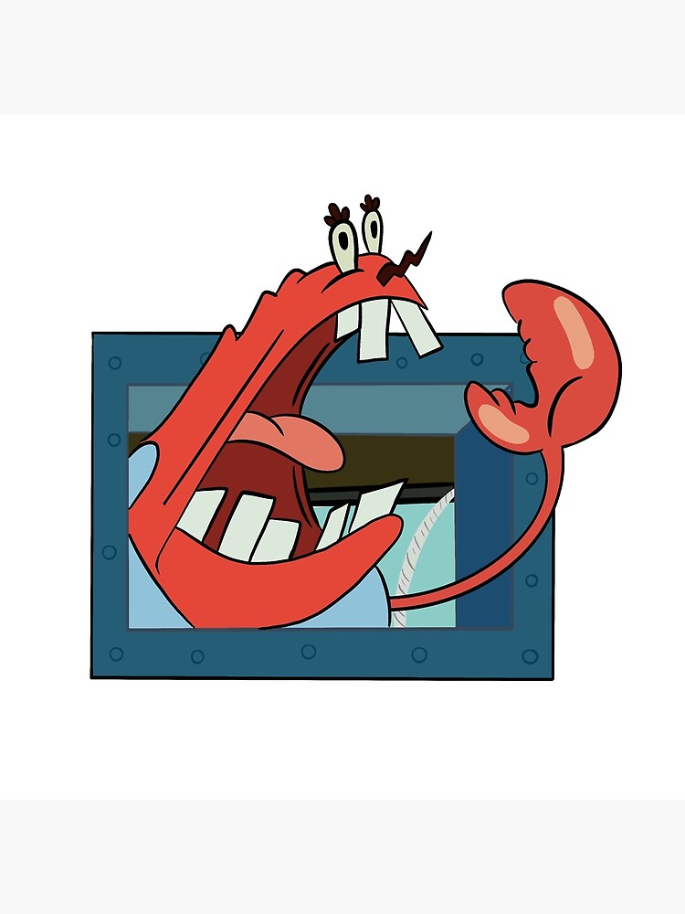 Mr Krabs Yelling Art Board Print For Sale By Gabby Parker Redbubble