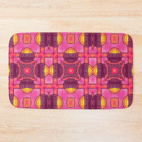 Item preview, Bright and cheerful zentangle pattern in pink and yellow - "Bright Self, No.1" designed and sold by EleventhMuse.