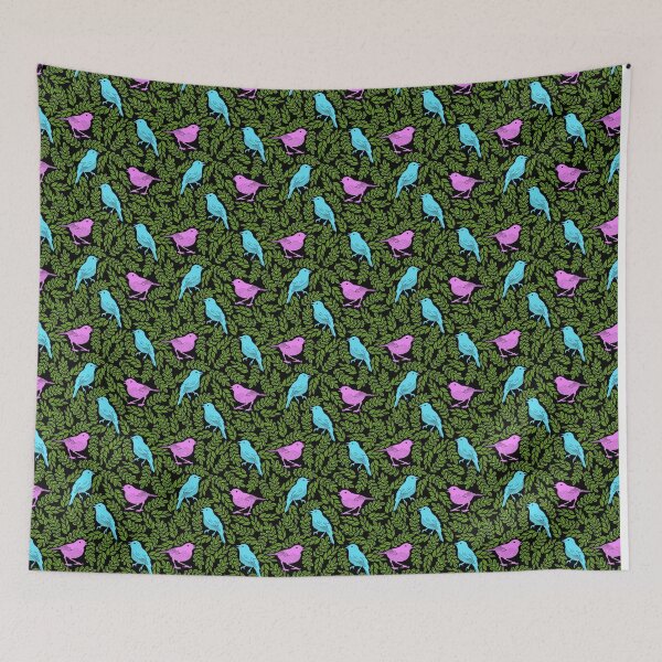 Item preview, Seamless Pattern with Leaves and Cute Birds designed and sold by bestoffers.