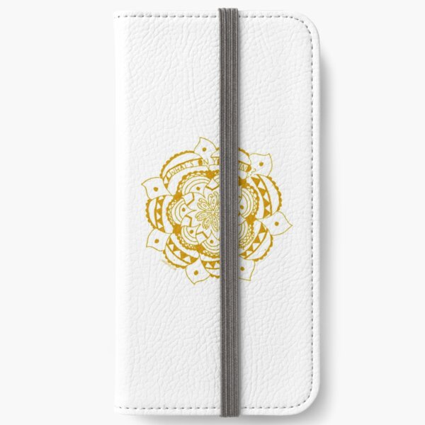What's On Your Mind Yellow/White Kolam iPhone Wallet