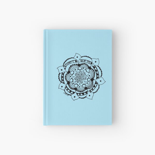 What's On Your Mind Black/Blue Kolam Hardcover Journal