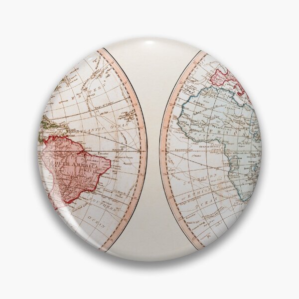 Item preview, Vintage New World Map - Hemispheres designed and sold by thomasjgaulton.