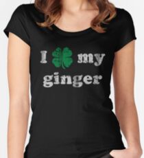 I Shamrock My Ginger St Patrick's Day Women's Fitted Scoop T-Shirt
